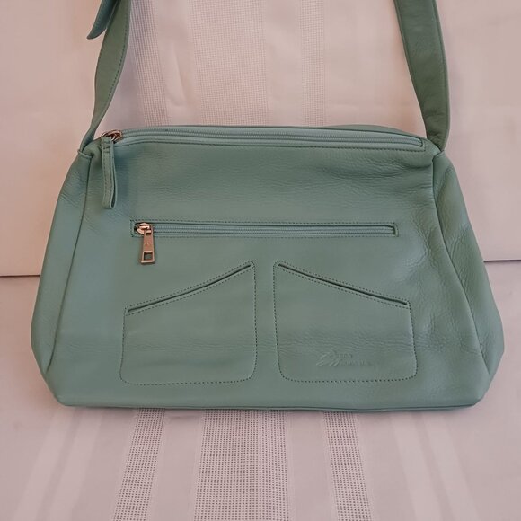 Stone Mountain Teal Leather Purse - Picture 3 of 10